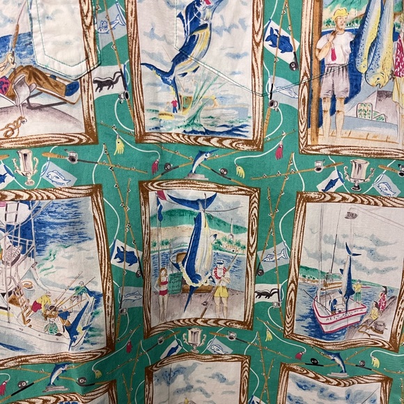 Reyn Spooner Men’s Hawaiian Shirt Large Short Sleeves Pullover Green - Picture 7 of 9